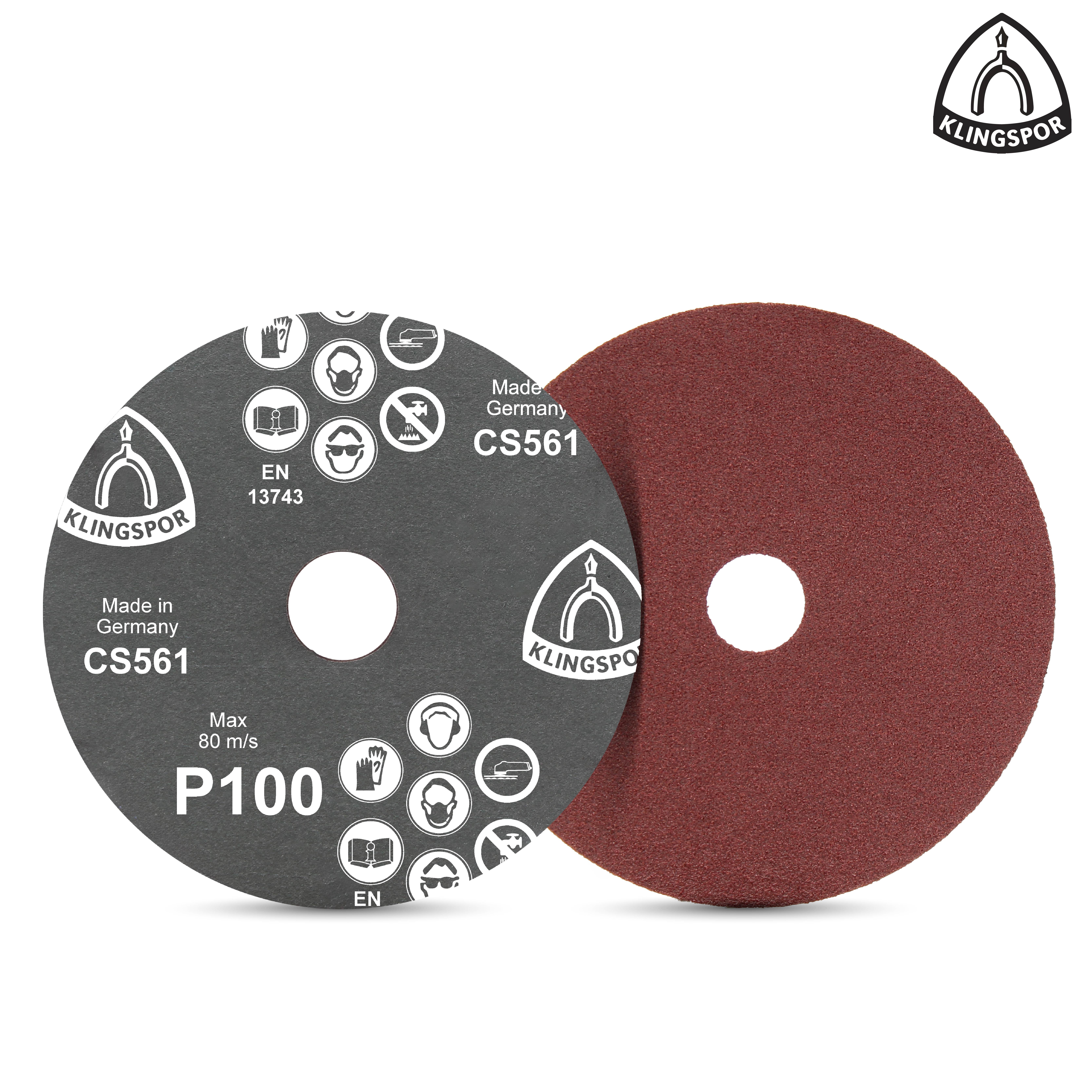 ทรายกลม KLINGSPOR 100CS561 180x22 mm.