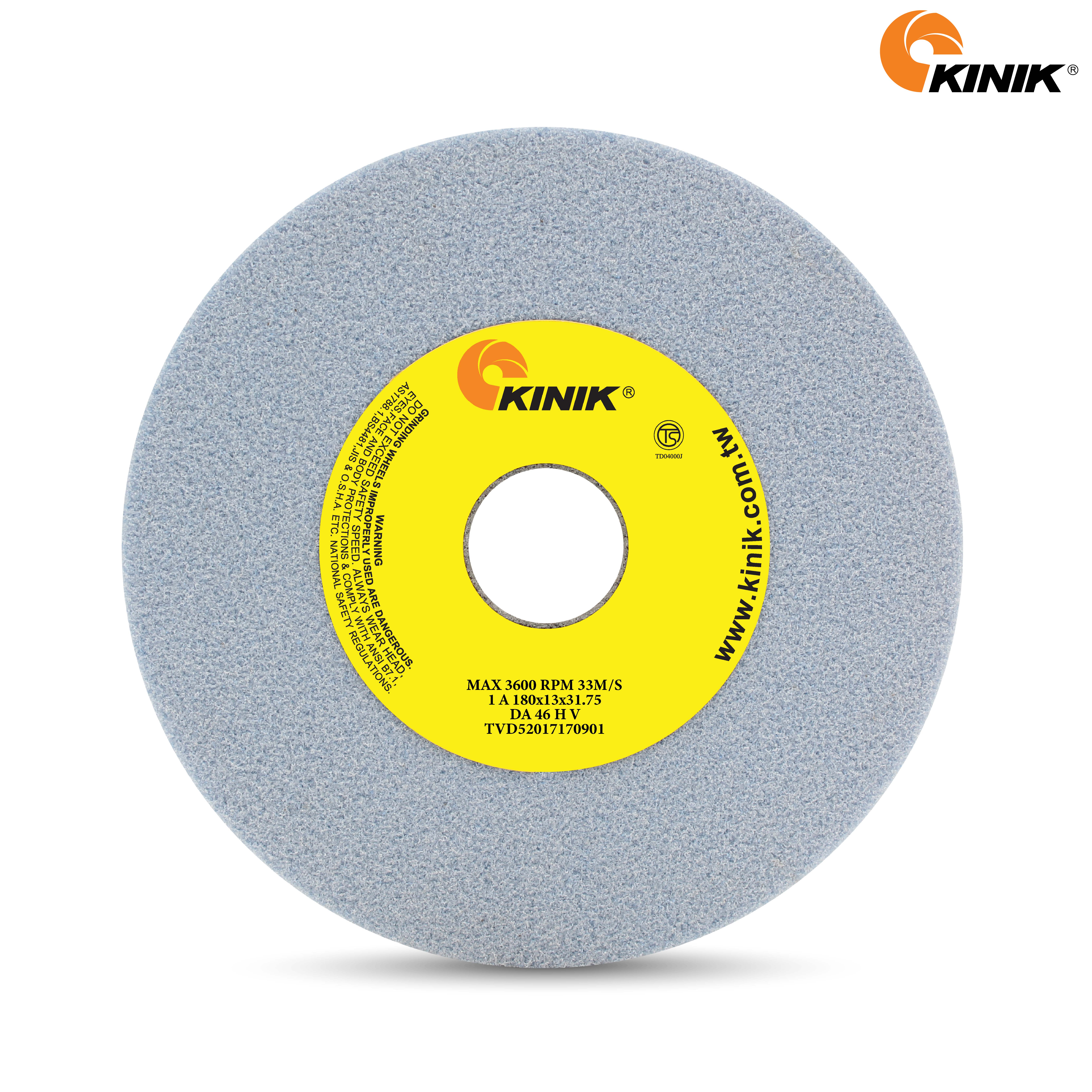 หินเจียร KINIK DA46HV1A 180x13x31.75 mm.