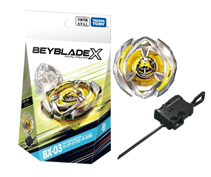 Beyblade X ของแท้ BX-03 Starter Wizard Arrow 4-80B (มีที่ชูท)