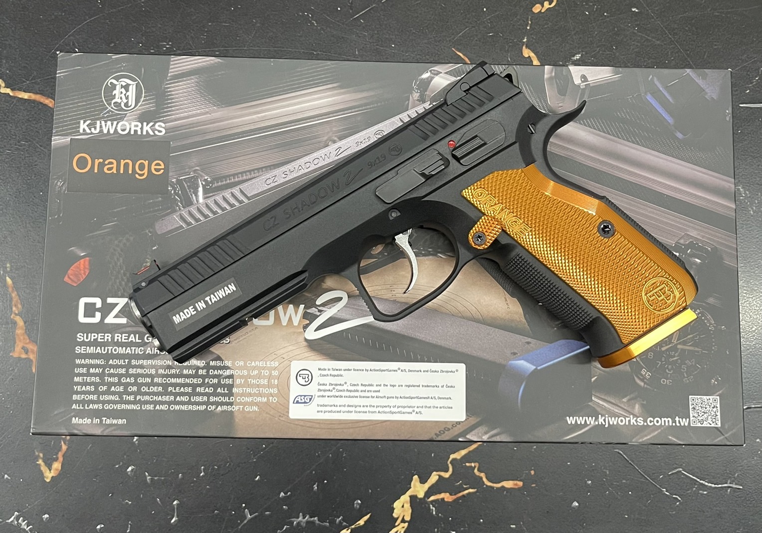 CZ Shadow 2 Orange (Green Gas) - KJ Works