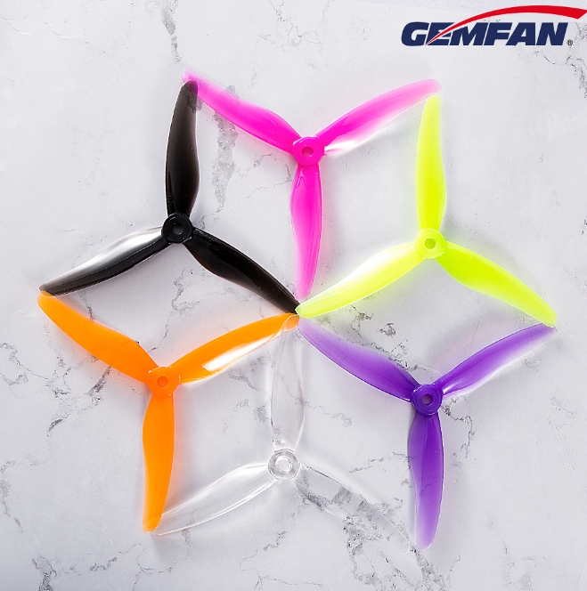 Gemfan 51433 Hurricane Durable 3 Blade (5.1x4.33x3) 5Inch Prop ใบพัด โดรน 5นิ้ว 1ถุง 4ใบ สุ่มสี