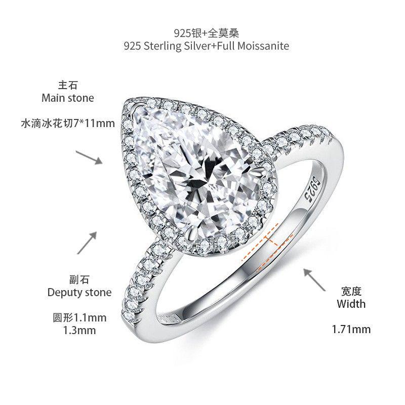 [สั่งผลิต] R3-0290 แหวนเพชรโมซาไนท์ 3 กะรัต
