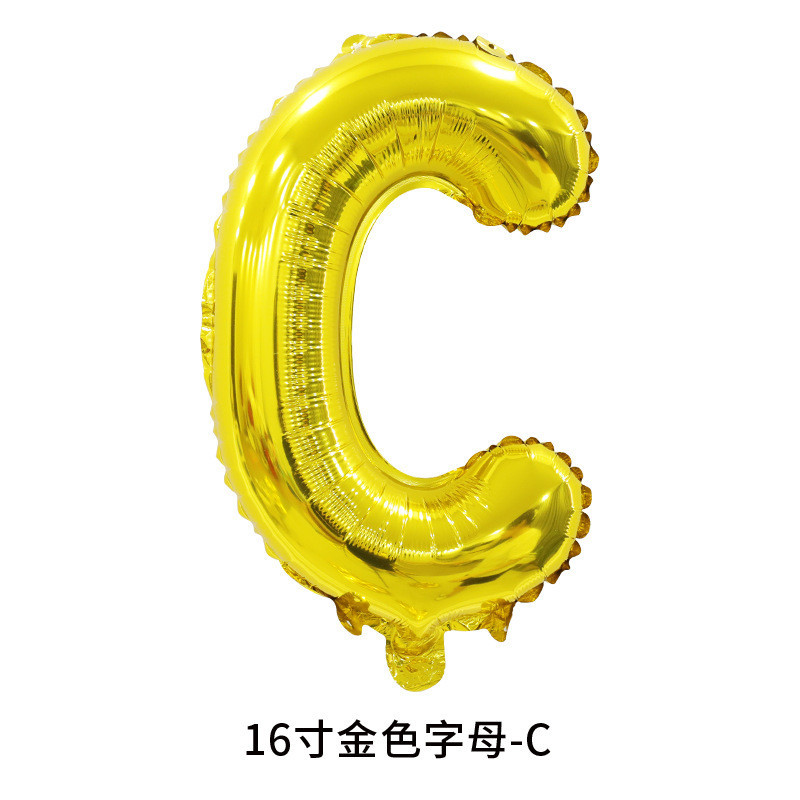 ลูกโป่งตัวอักษร ลูกโป่งวันเกิด ขนาด 16 นิ้ว พร้อมส่ง