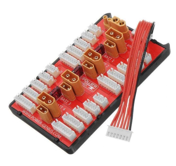 POWER GENIUS 4 PACK 2-6S 2in1 PARALLEL CHARGING BOARD - XT30 & XT60