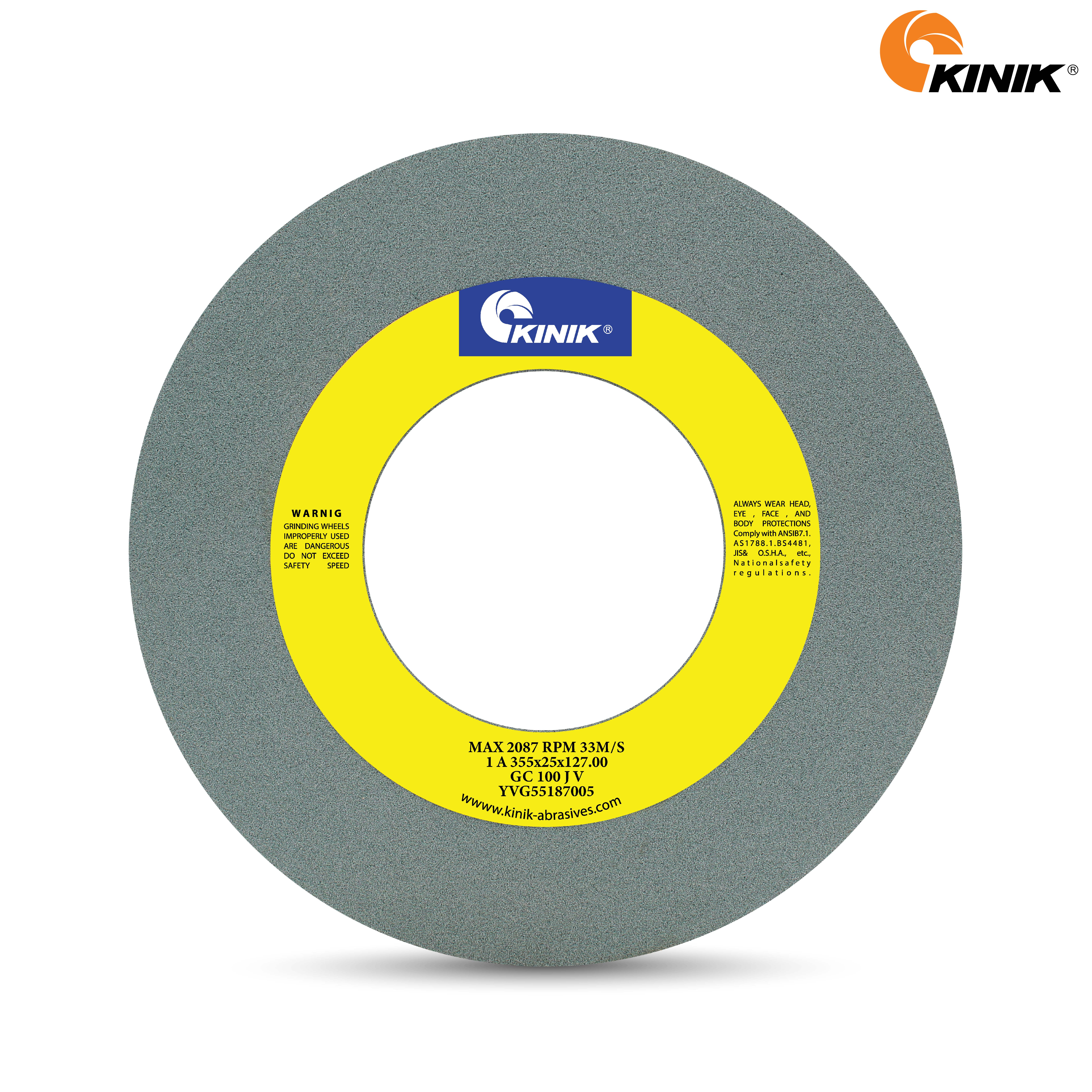 หินเจียร KINIK GC100JV1A 355x25x127 mm.