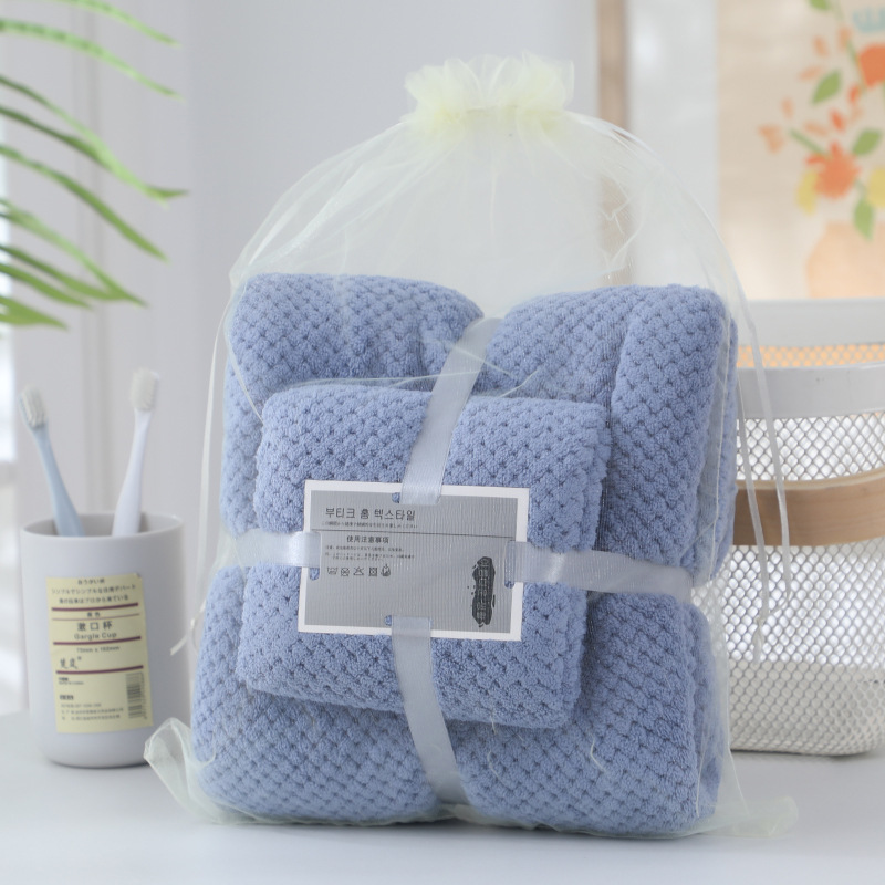 ผ้าเช็ดตัว รังผึ้ง รุ่นธรรมดา ซับน้ำดีมาก