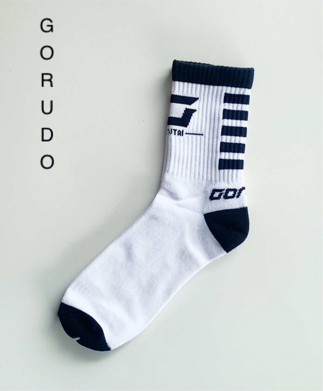 🔥 #GORUDO SENTAI Sock Black and White 🔥 ( แพค 3 คู่ )