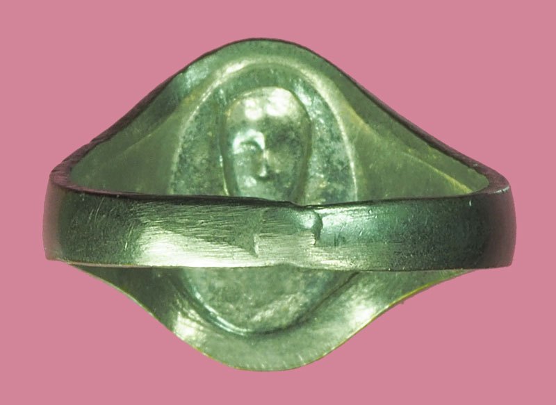 A5504 แหวน หลวงพ่อประเทือง วัดหนองยางทอย เพชรบุรี ชุบนิเกิล 56