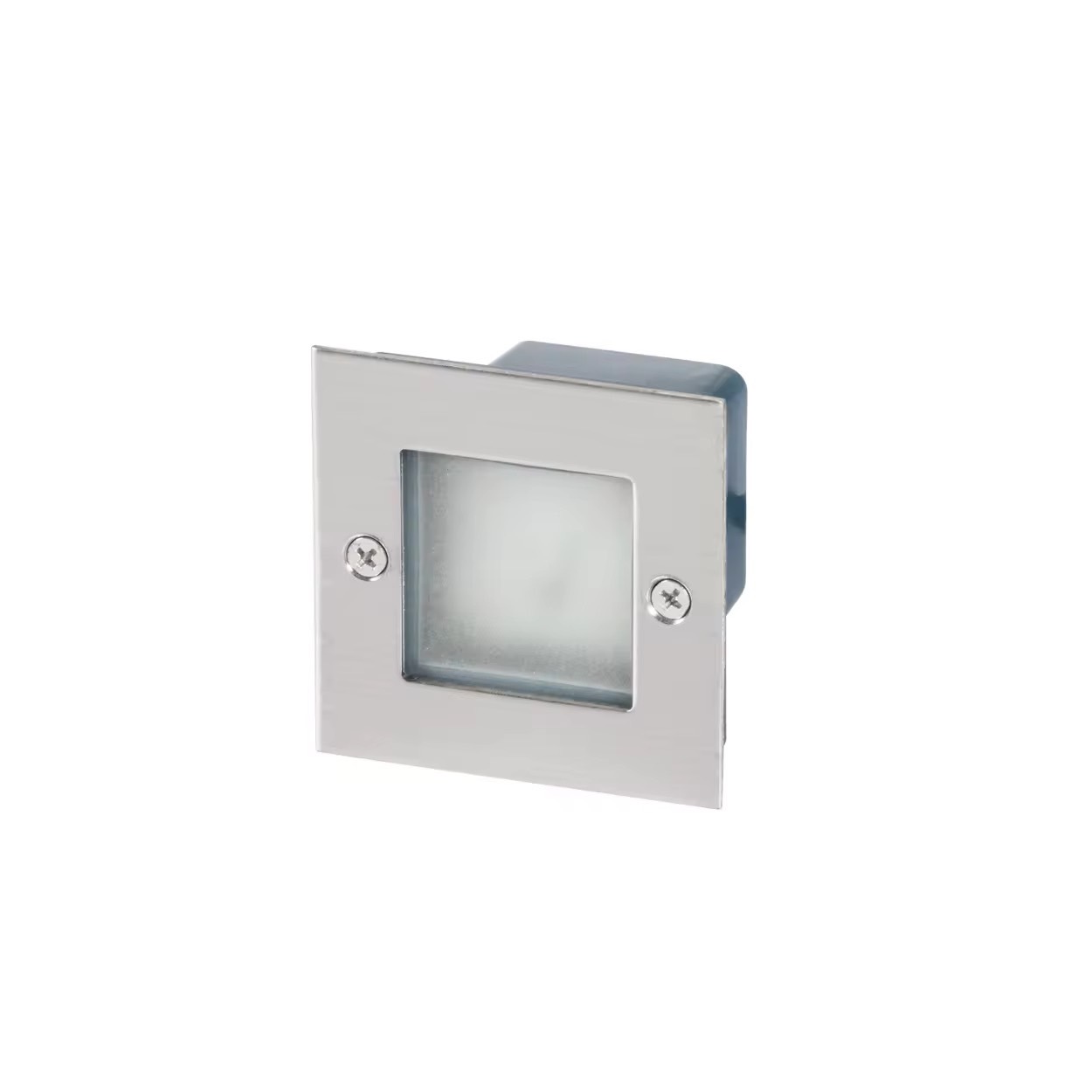 โคมไฟฝังผนังสแตนเลส LED ทรงสี่เหลี่ยมจัตุรัส LED Recessed square step light รุ่น 011D LED 2W IP65