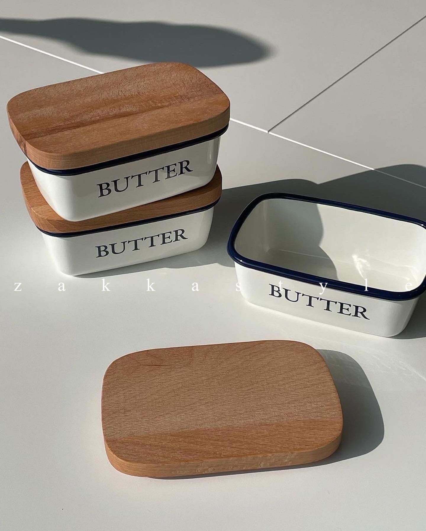 ENAMEL BUTTER DISH