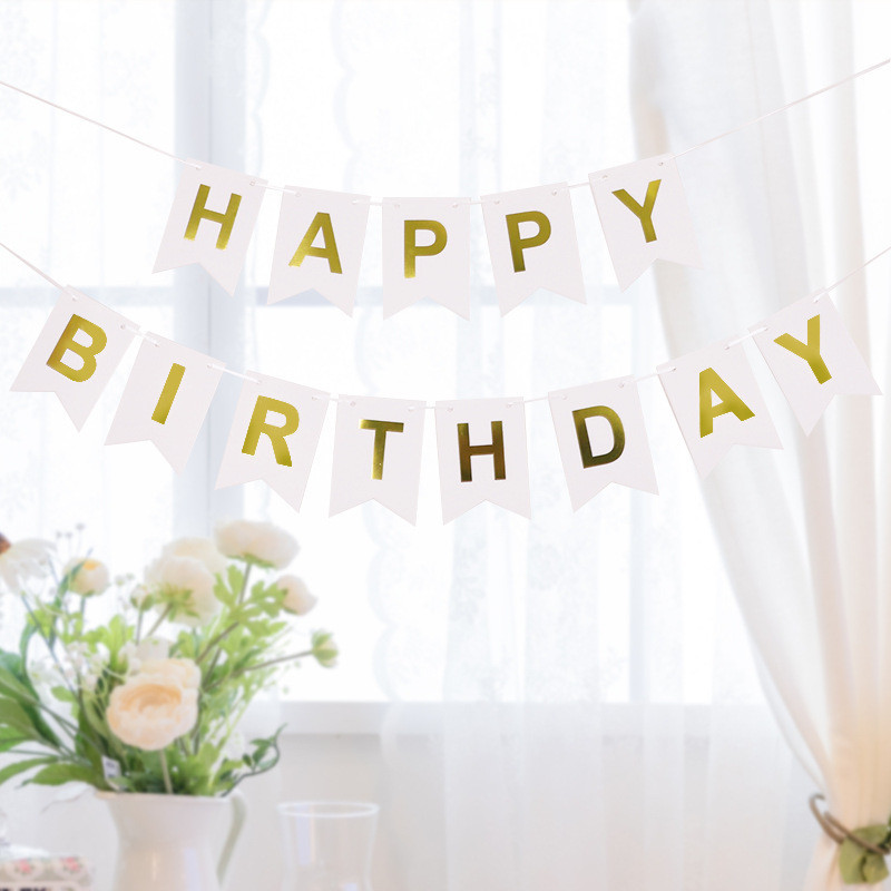 ป้ายวันเกิด ตกแต่งวันเกิด ป้ายแขวนวันเกิด ขนาดใหญ่ 80 g. พร้อมส่ง