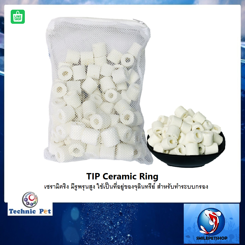 TIP Ceramic Ring (เซรามิคริง มีรูพรุนสูง ใช้เป็นที่อยู่ของจุลินทรีย์ สำหรับทำระบบกรอง)