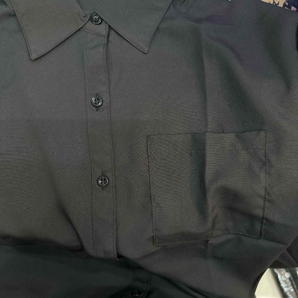 เชิ้ตดำ เสื้อเชิ๊ต รุ่นกระเป๋าหน้า รหัส TS904