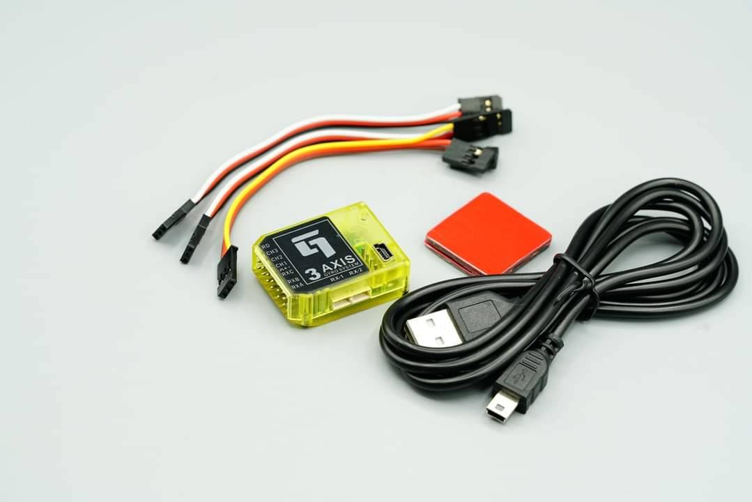 KBAR Gyro MINI K-BAR RC Helicopter gyro 3 Axis Flybarless กล่อง Flybarless KBAR สีเหลือง และ สีน้ำเงิน