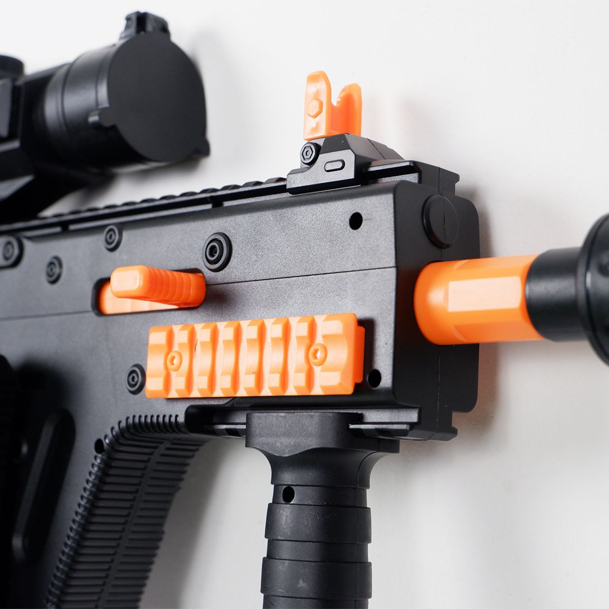 (32)Kriss Vector สีดำ ของเล่น ยิงรัวได้ ชักยิงได้ ปลายกระบอกมีไฟ