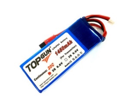 TOPGUN(LiFePo4) 2S 6.6V 850 1450 2100mah แบตใส่่รีโมท หรือ ใช้เลี้ยงรีซีฟ