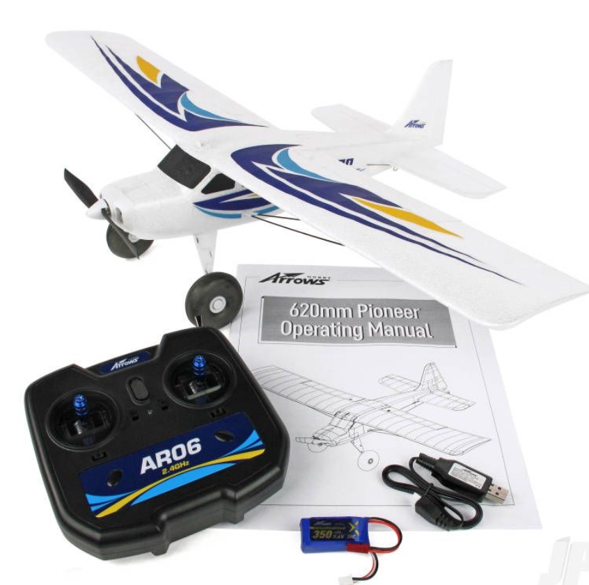 Arrows RC - Pioneer - 620mm - Gyro - RTF ชุดพร้อมเล่น บินง่าย มีไจโร สำหรับมือใหม่ บินง่ายมากกก