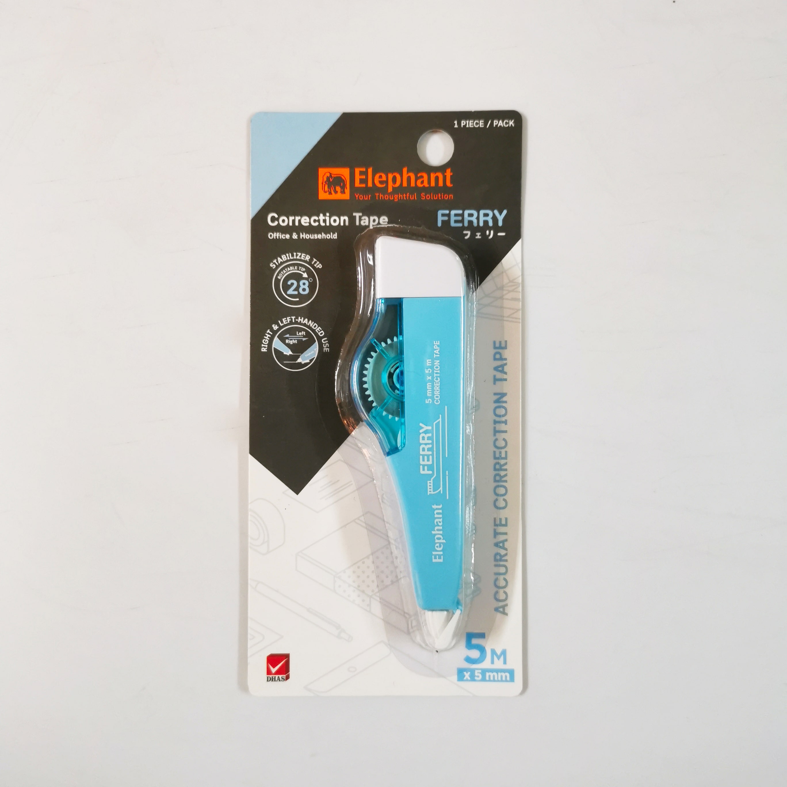 เทปลบคำผิดรุ่นเฟอร์รี่สีฟ้า (ยี่ห้อElephant)