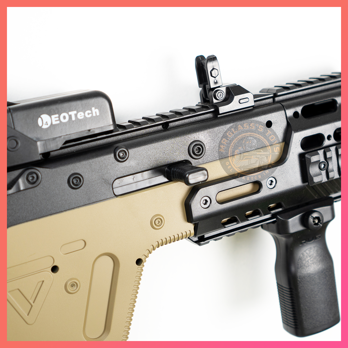 (65)Kriss vector สีน้ำตาล-ดำ มีปลายกระบอกไฟพร้อมหมอกน้ำ ยิงรัว ชักยิง