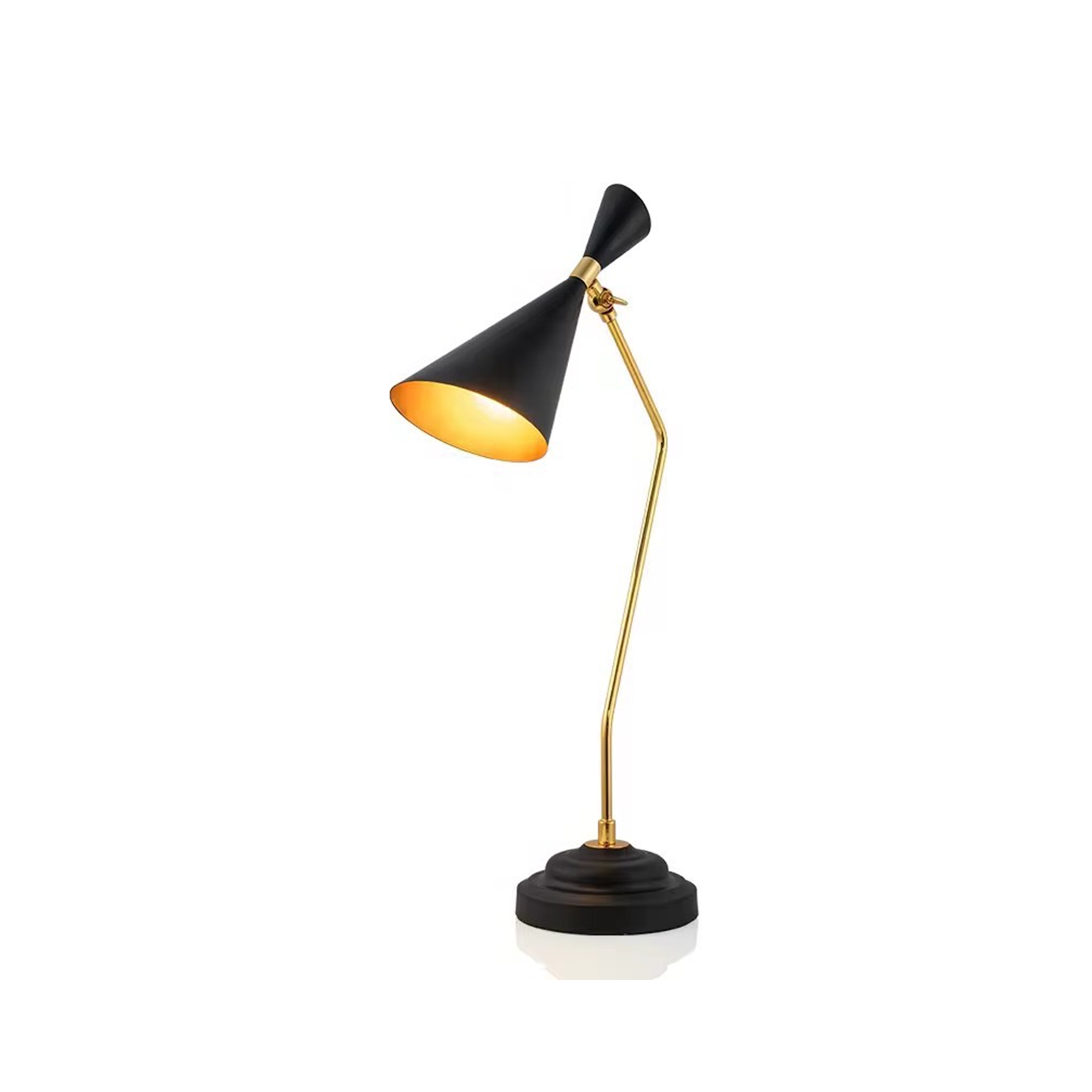 โคมไฟตั้งโต๊ะ Table lamp Metal Black + Gold LED E27x1 IP20