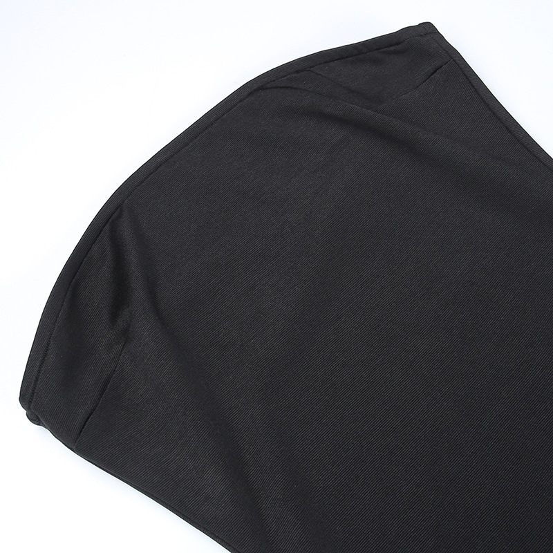 ชุดเดรส เกาะอก ปลายแต่งพู่ GB010 พร้อมส่งในไทย