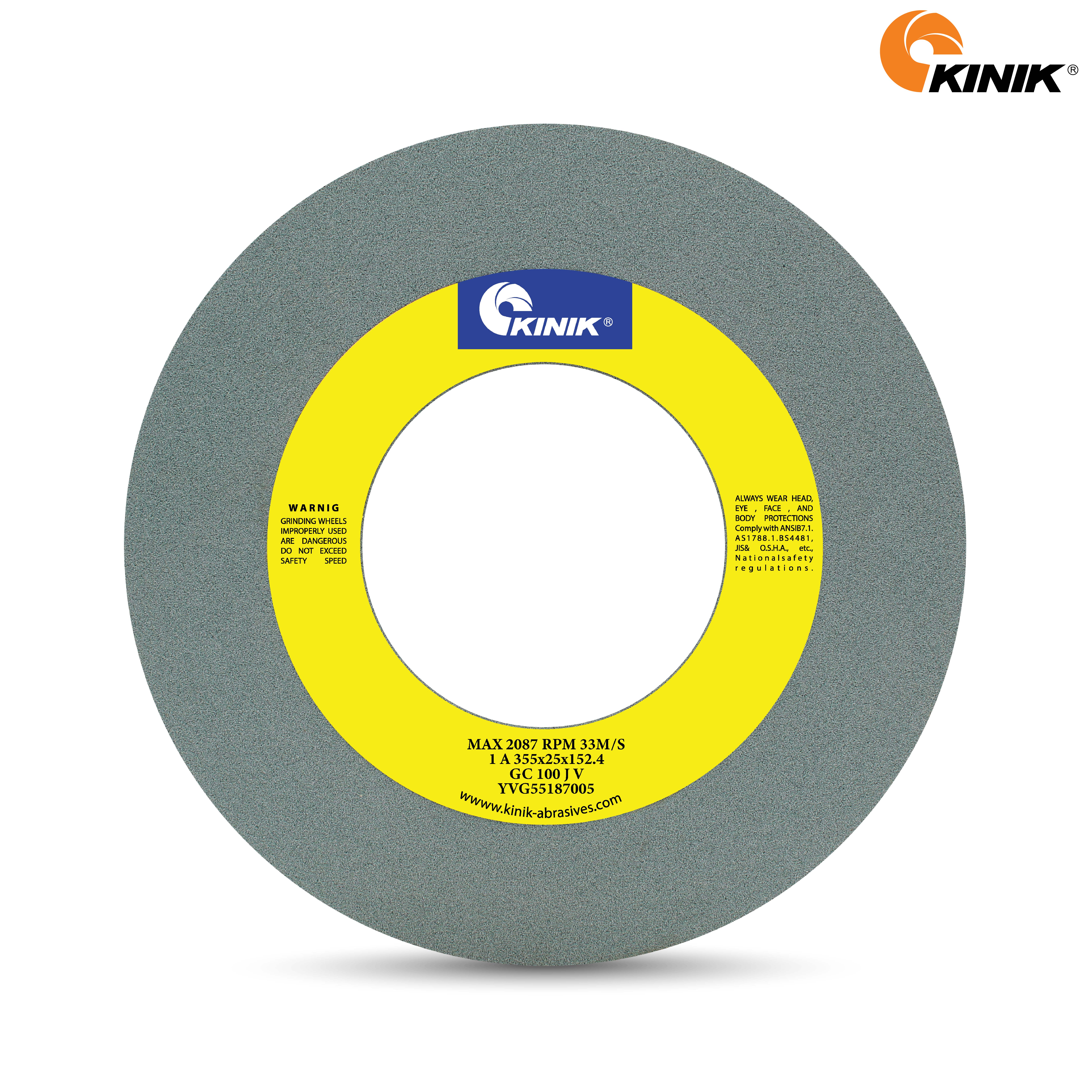 หินเจียร KINIK GC100JV1A 355x25x152.4 mm.
