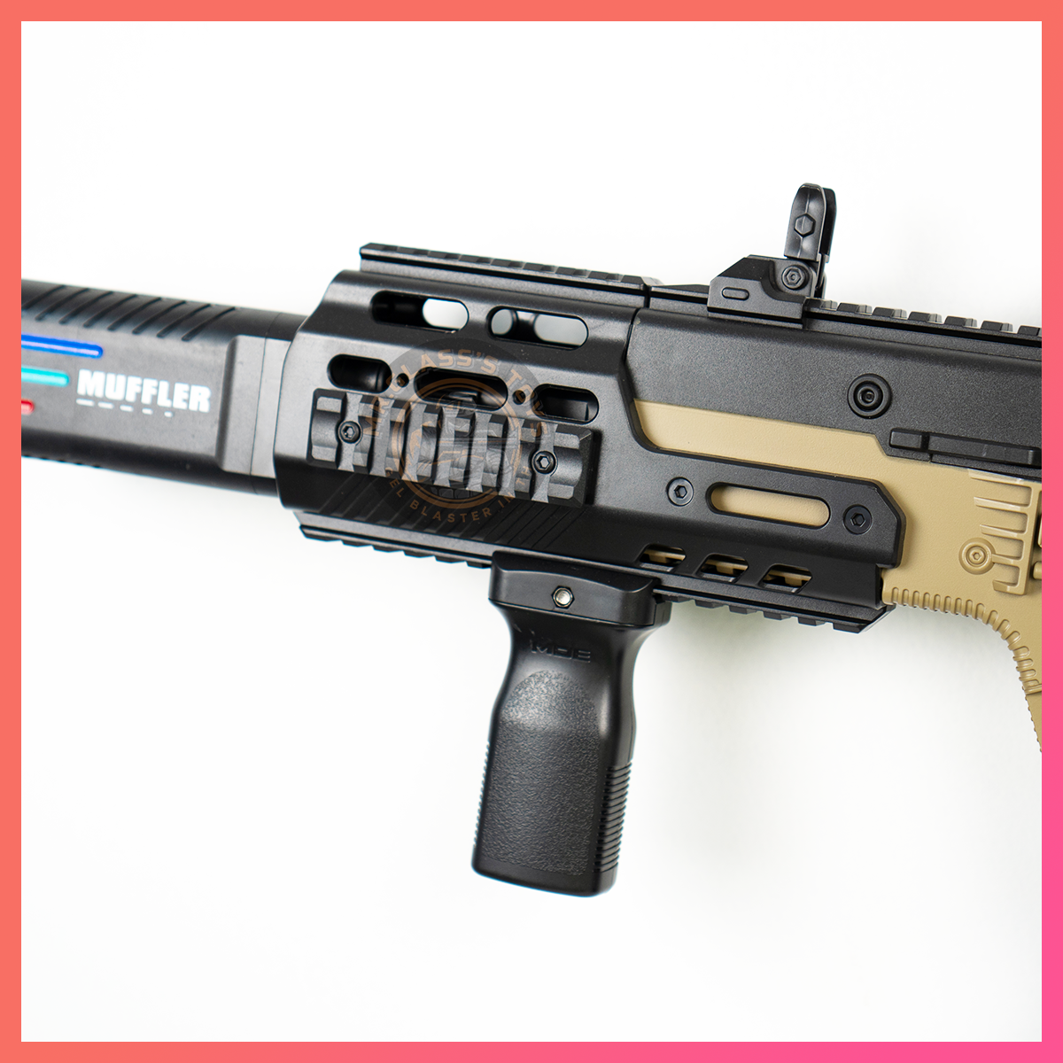 (65)Kriss vector สีน้ำตาล-ดำ มีปลายกระบอกไฟพร้อมหมอกน้ำ ยิงรัว ชักยิง