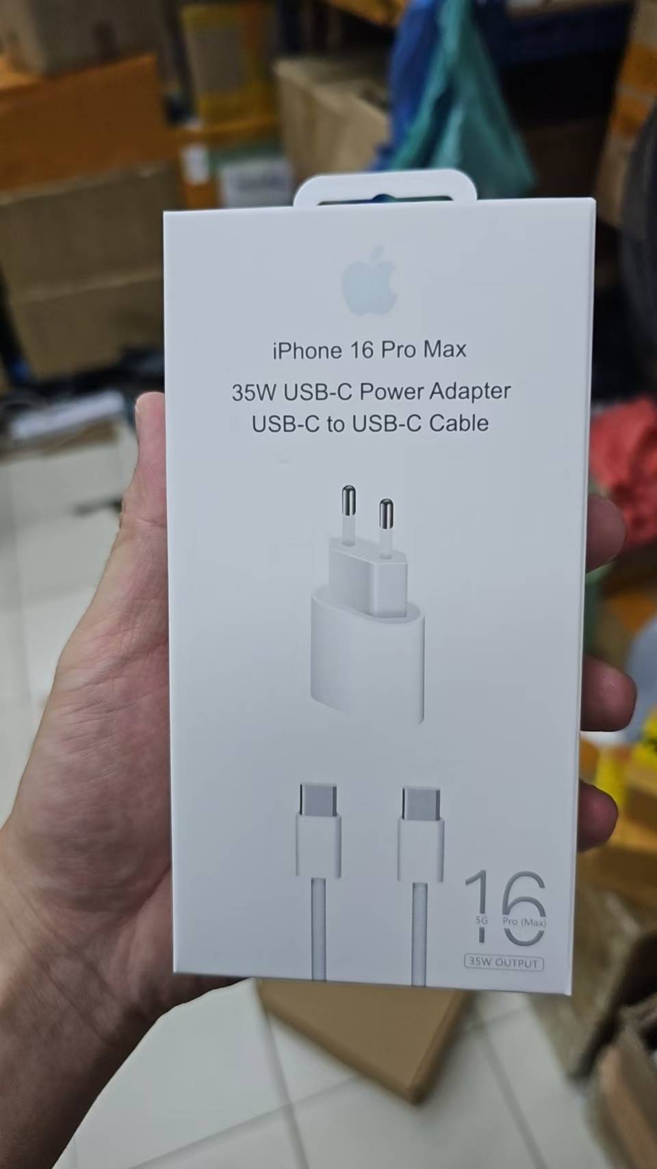 ชุดชาร์จ IPhone 16Pro Max USB-C to C 35W (ขากลม)