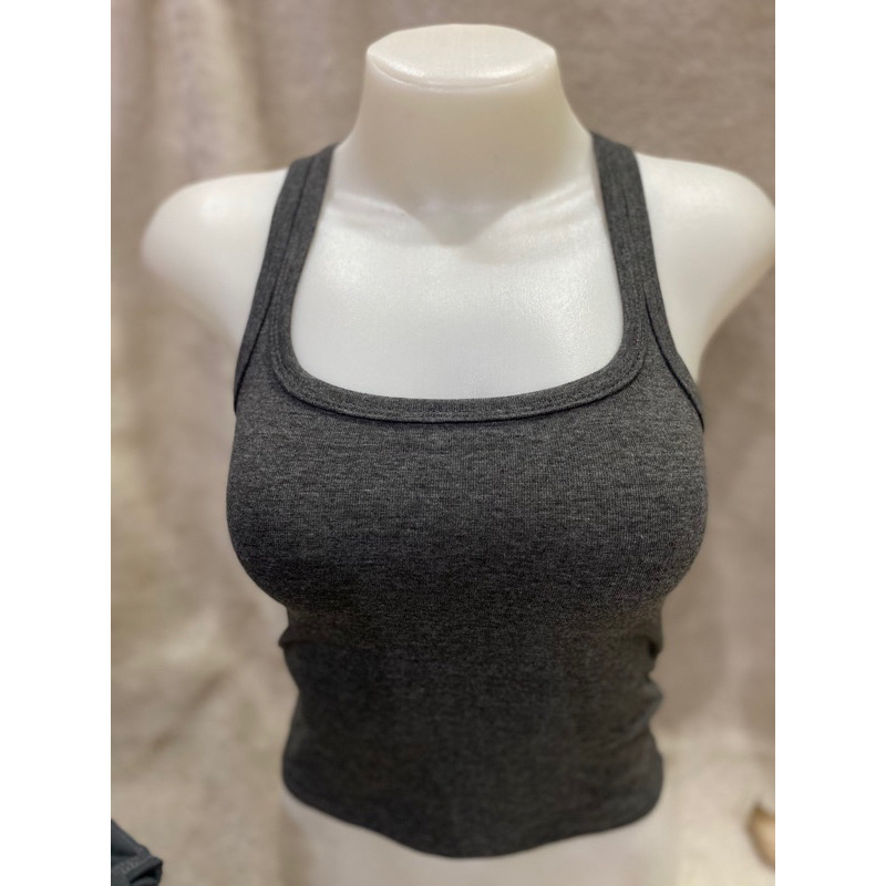 เสื้อกล้ามครอป สายเดี่ยว เสื้อครอป สีพื้น สำหรับผู้หญิงพร้อมส่ง