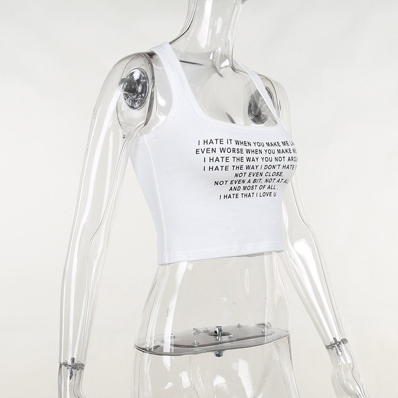 เสื้อกล้ามสตรีท สกีนอักษร รหัส CN04