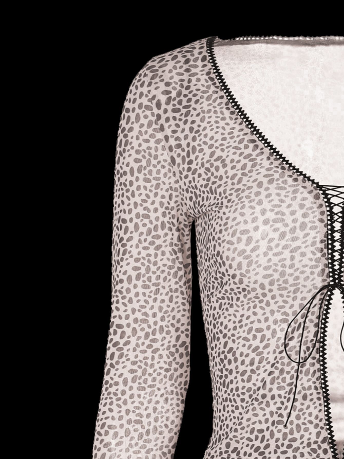 ชุดเซท เสือสาว ผ้าซีทรู พริ้วๆ รหัส GB4516453