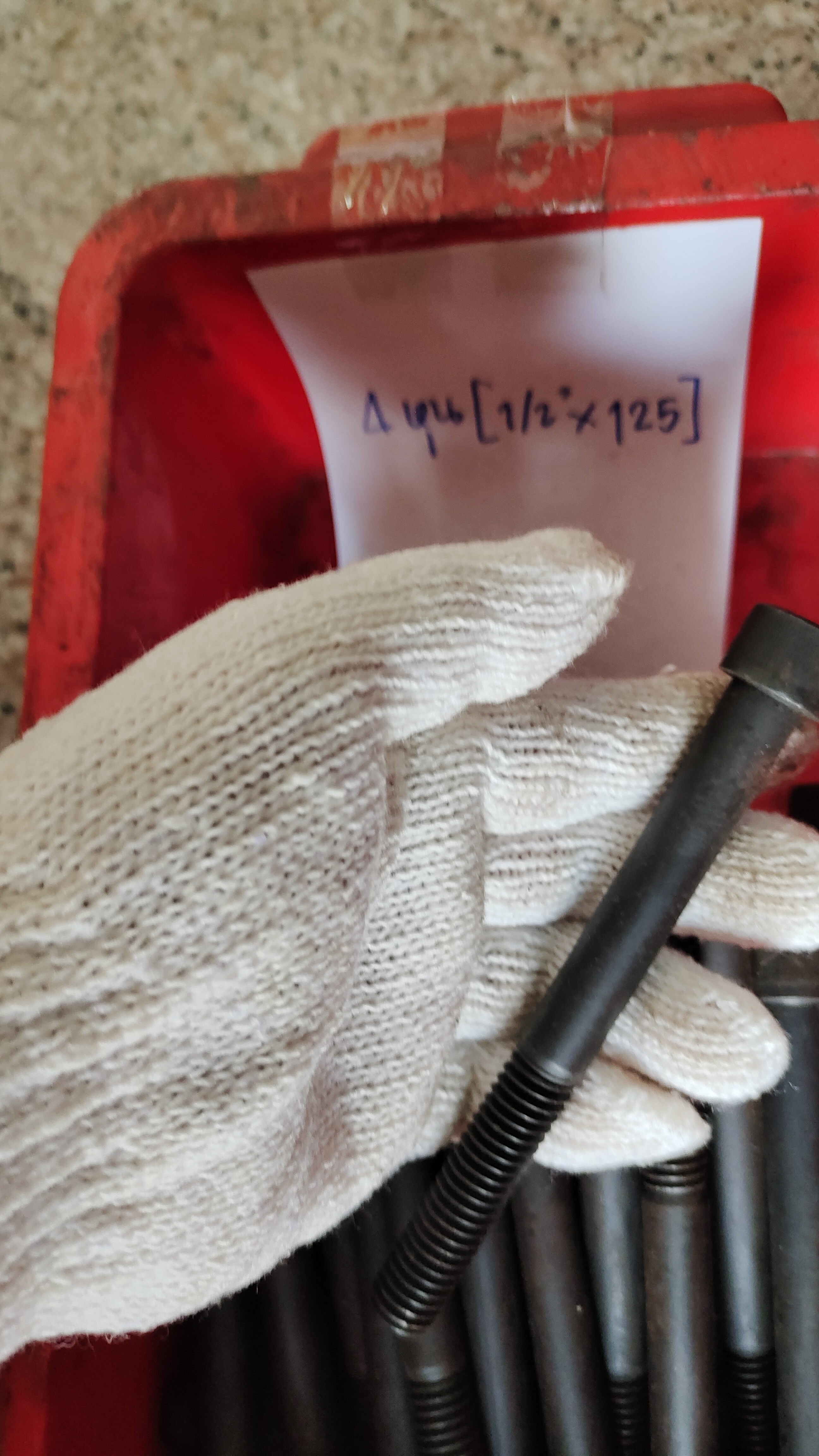 สกรูหัวจม 4 หุน (1/2"x100mm) เกลียวหุน 12G TL40mm เกรด 12.9