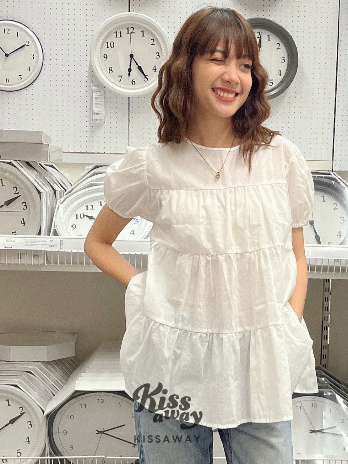 Yuka เสื้อทรงโอเวอร์ไซต์ แขนตุ๊กตาผ้า ใส่สบายหรือใส่ได้ทุกวันทุกโอกาสเดินเล่นชิลล์ๆ ก็เอาอยู่ (SKU.306)