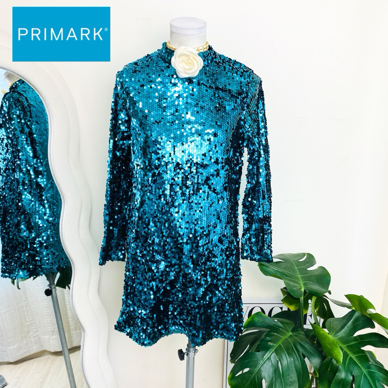 ไซด์ L แบรนด์ primark แท้ 100%🌸เดรส คอปีน เกล็ดแน่น งานเกล็ดวิบวับ สีเขียวคริสมาส เดรสออกงาน ชุดปาร์ตี้(29)