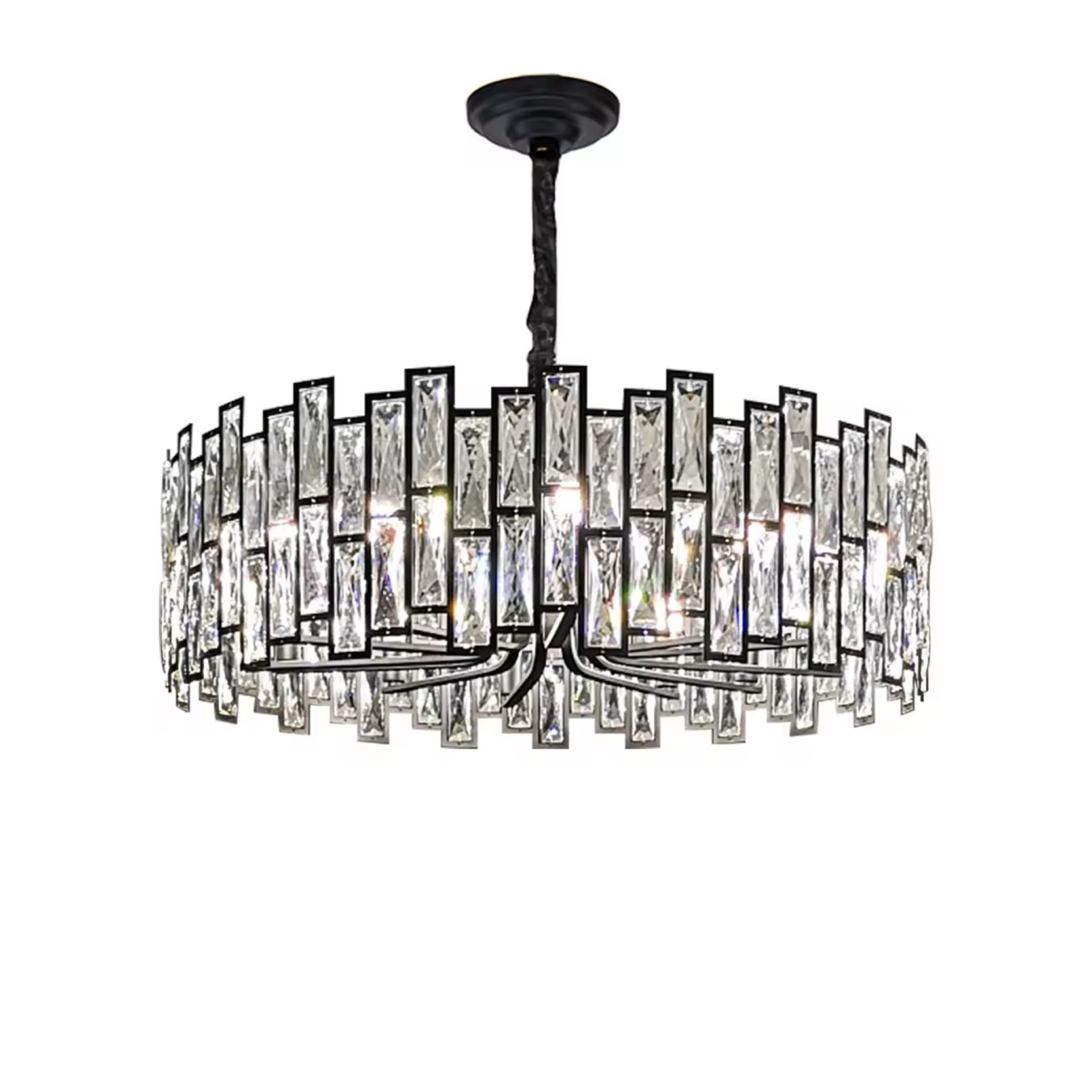 โคมไฟระย้า คริสตัล Chandelier crystal Steel + Crystal LED E14