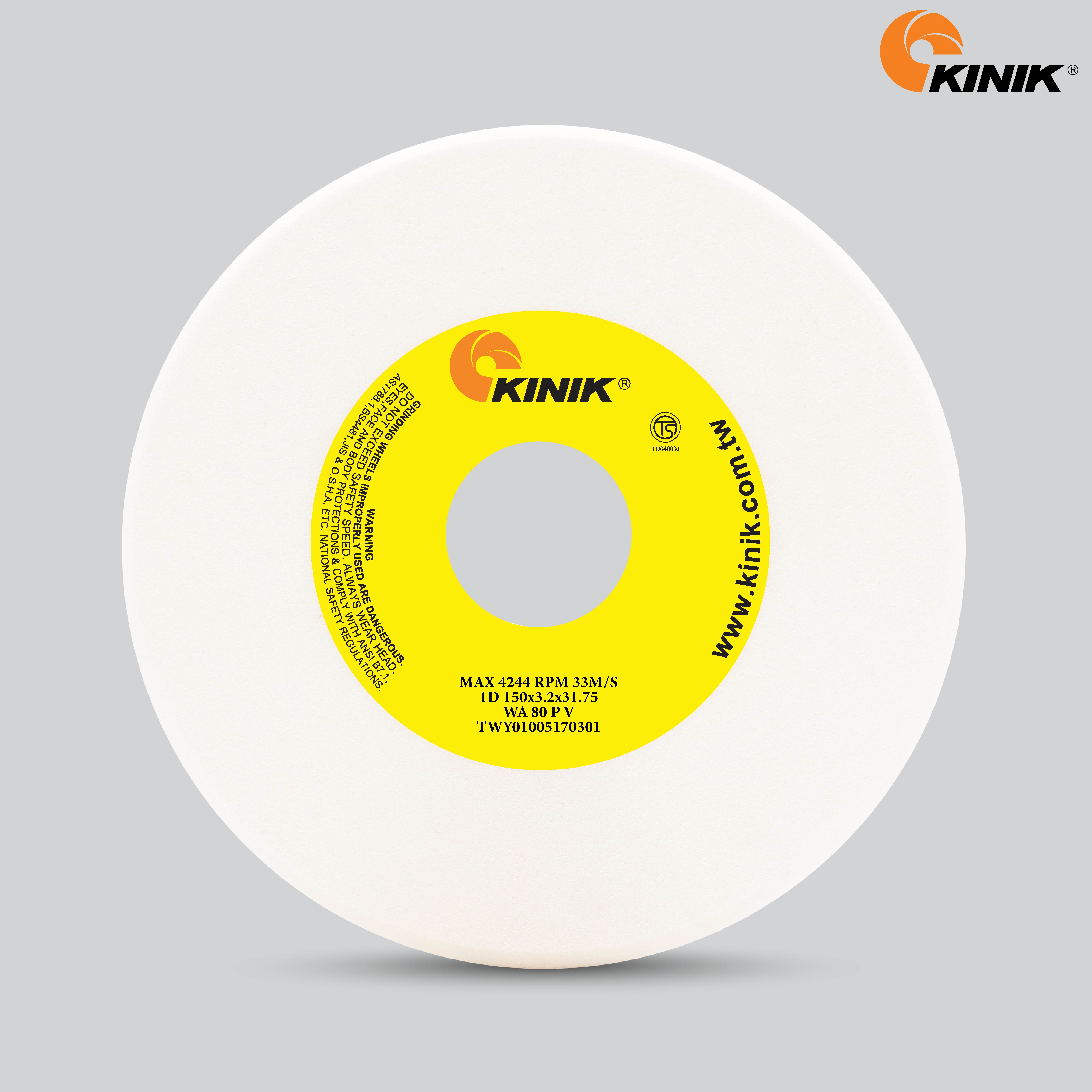 หินเจียรใบเลื่อย KINIK WA80PV1D 150x3.2x31.75 mm.