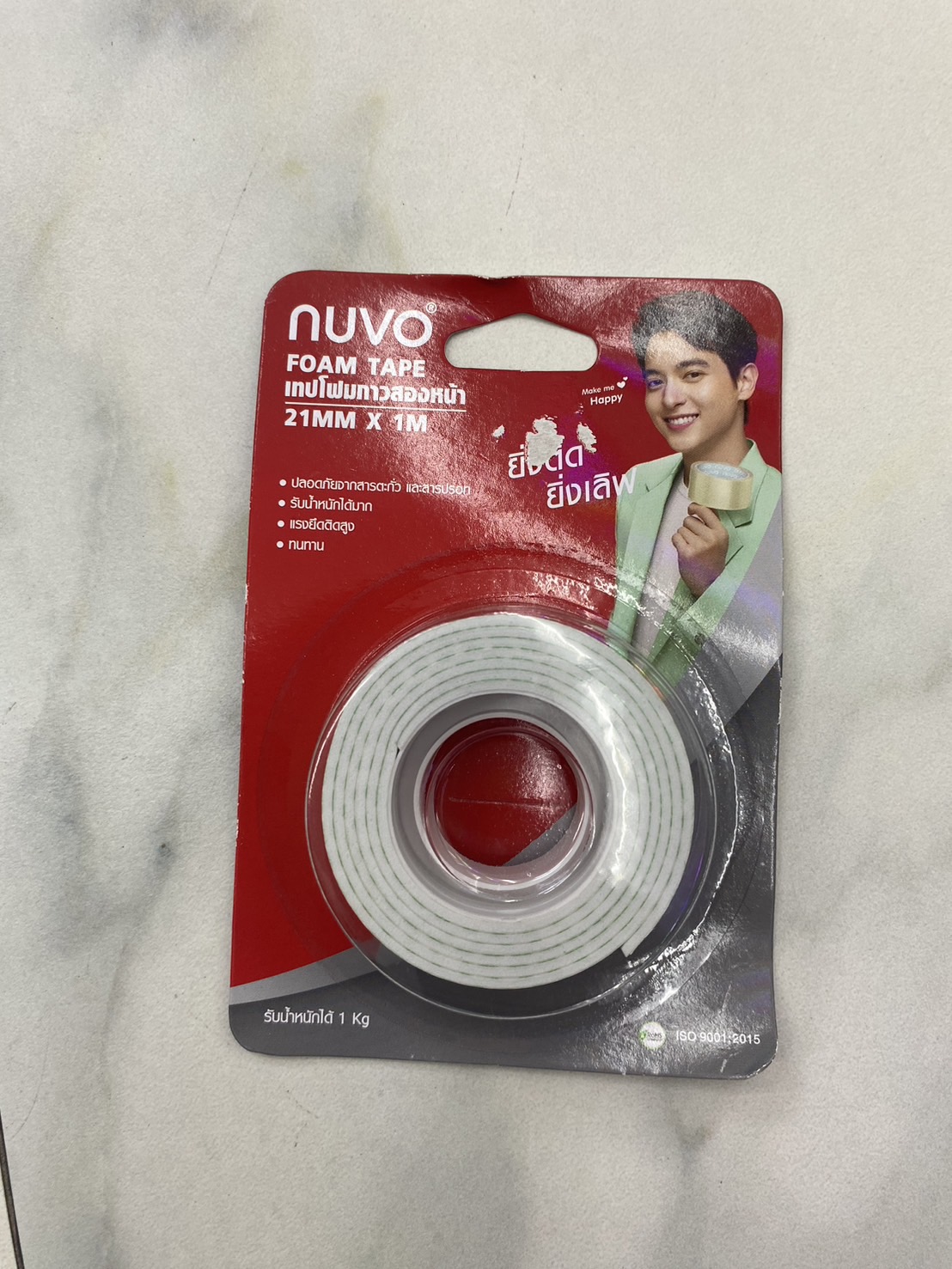 8855805039524 เทปโฟมกาว 2 หน้า 3M 1 เมตร.