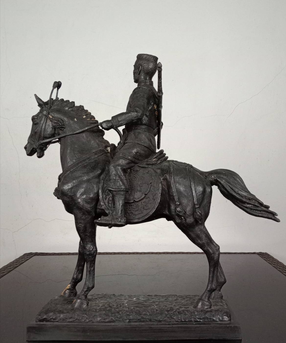 487.พระบรมรูปหล่อสมเด็จพระนเรศวรมหาราชทรงม้าศึก