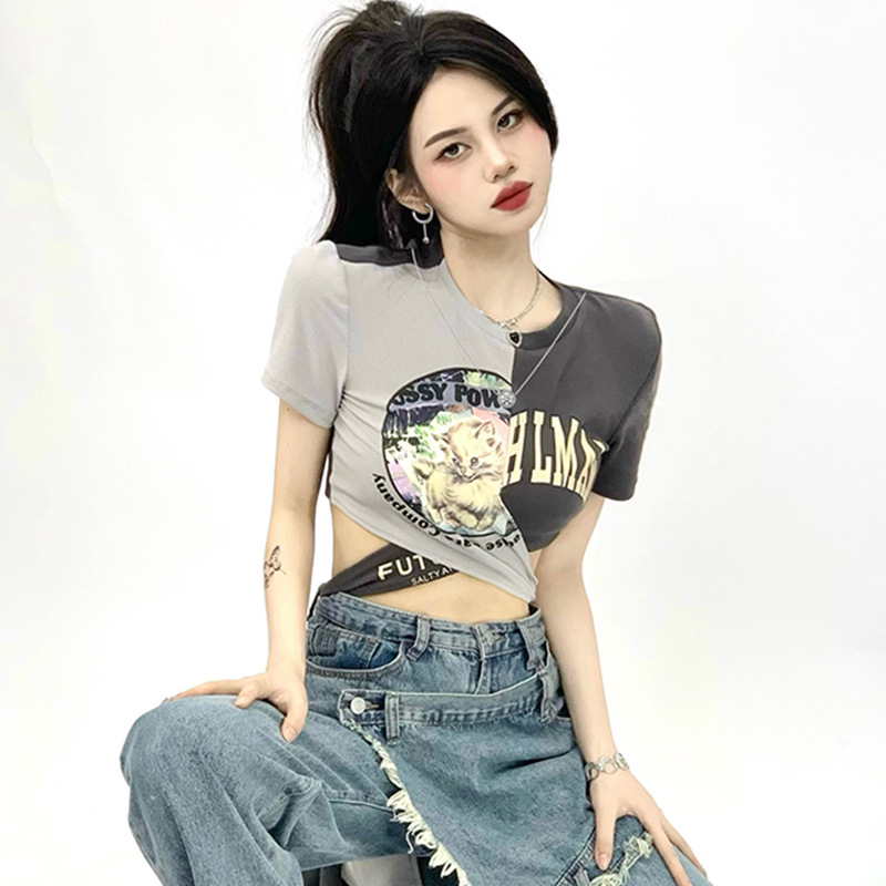 เสื้อครอป ผูกหลัง สตรีท รหัส CN2283