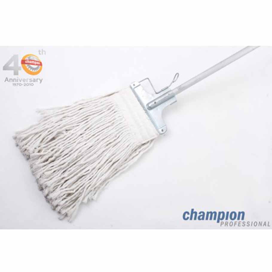 ชุดม็อปถูพื้นหัวเหล็กชุบ Champion Professional ผ้า 400 กรัม ขนาด 10 นิ้ว