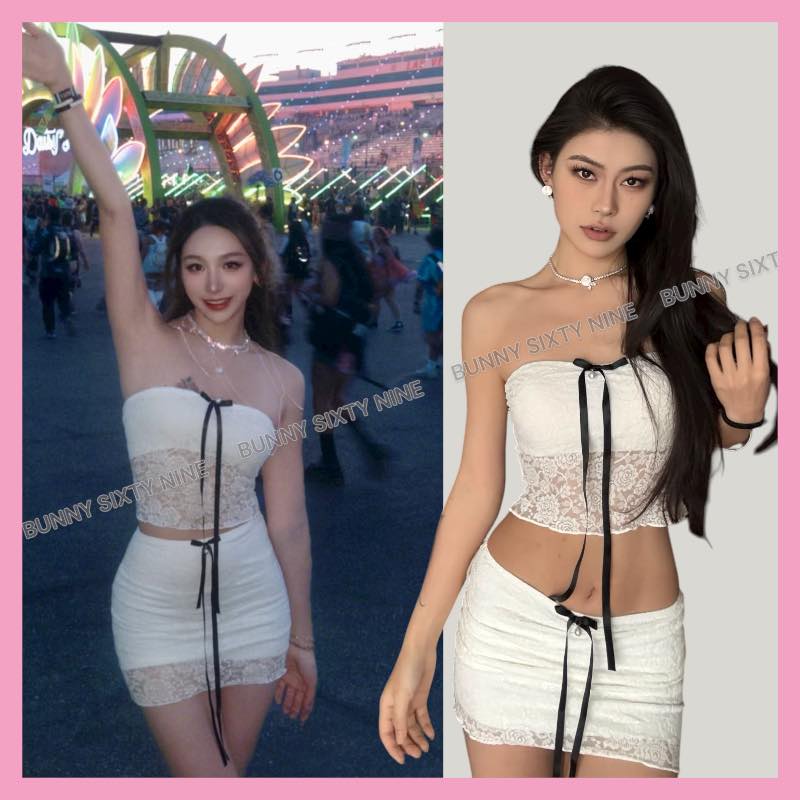 ชุดเซท เสื้อ+กระโปรง สไตล์เกาหลี CN9296 พร้อมส่งในไทย