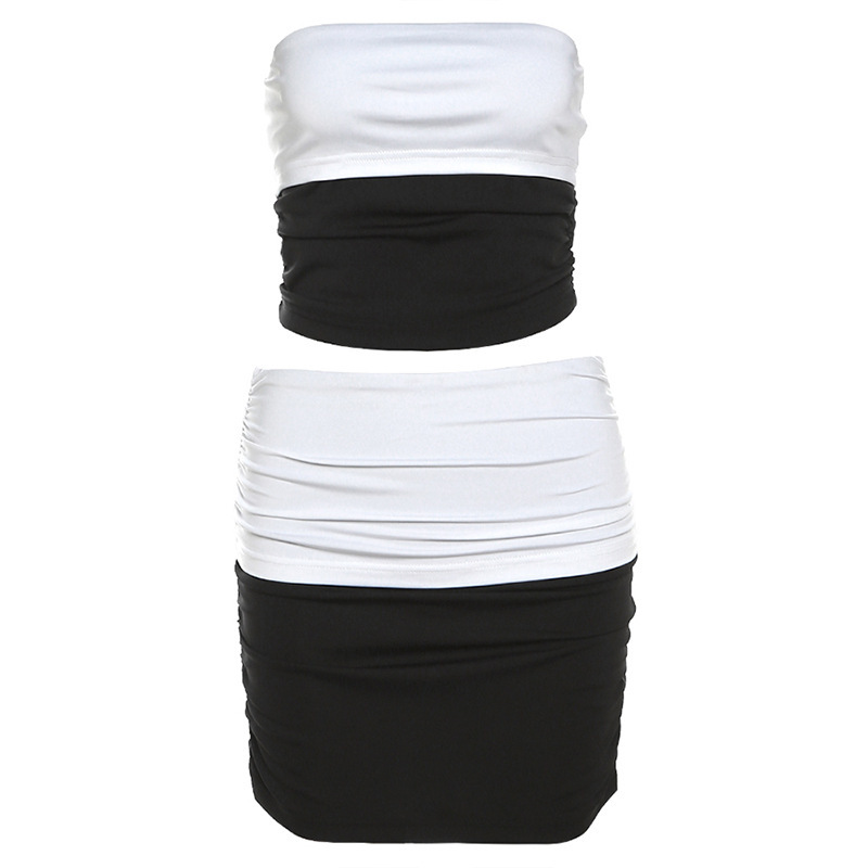 ชุดเซท เกาะอก+กระโปรง รหัส CN2808