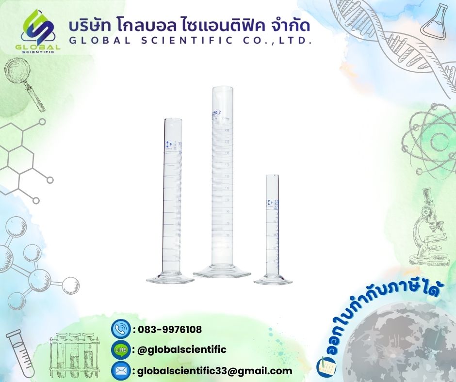กระบอกตวงแก้ว Cylinder class A Blue scale.,Duran