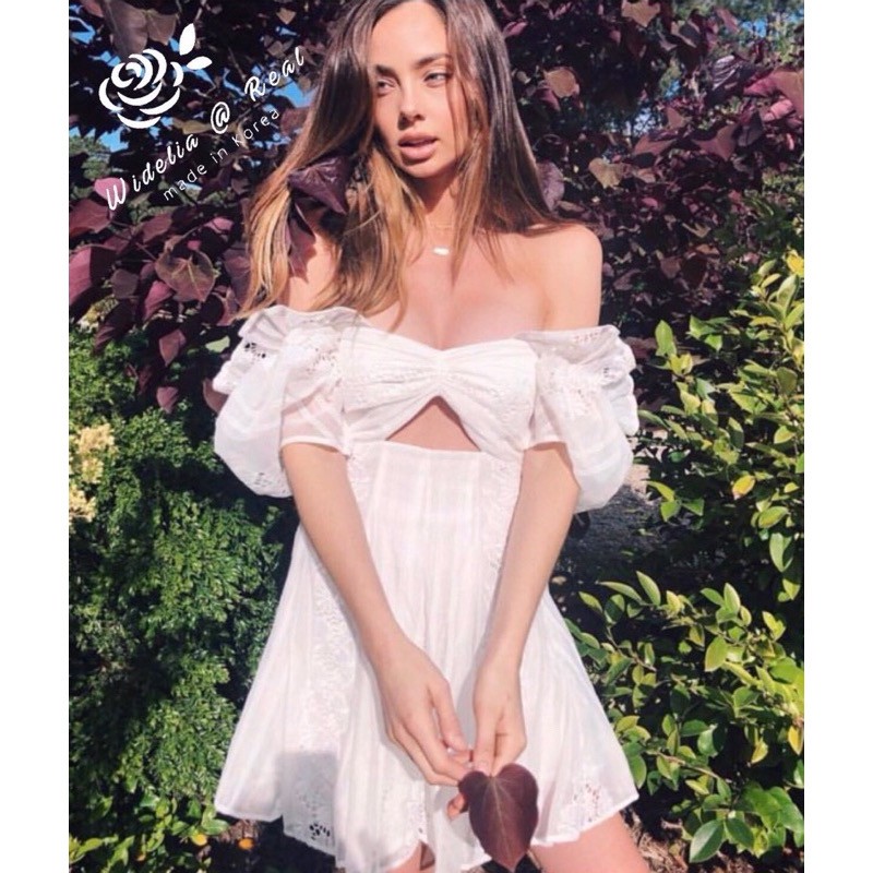 🌹 S 🌹 Widelia@Real Alice mccall มินิเดรสสุดน่ารัก เนื้อผ้าฉลุลูกไม้อย่างดี