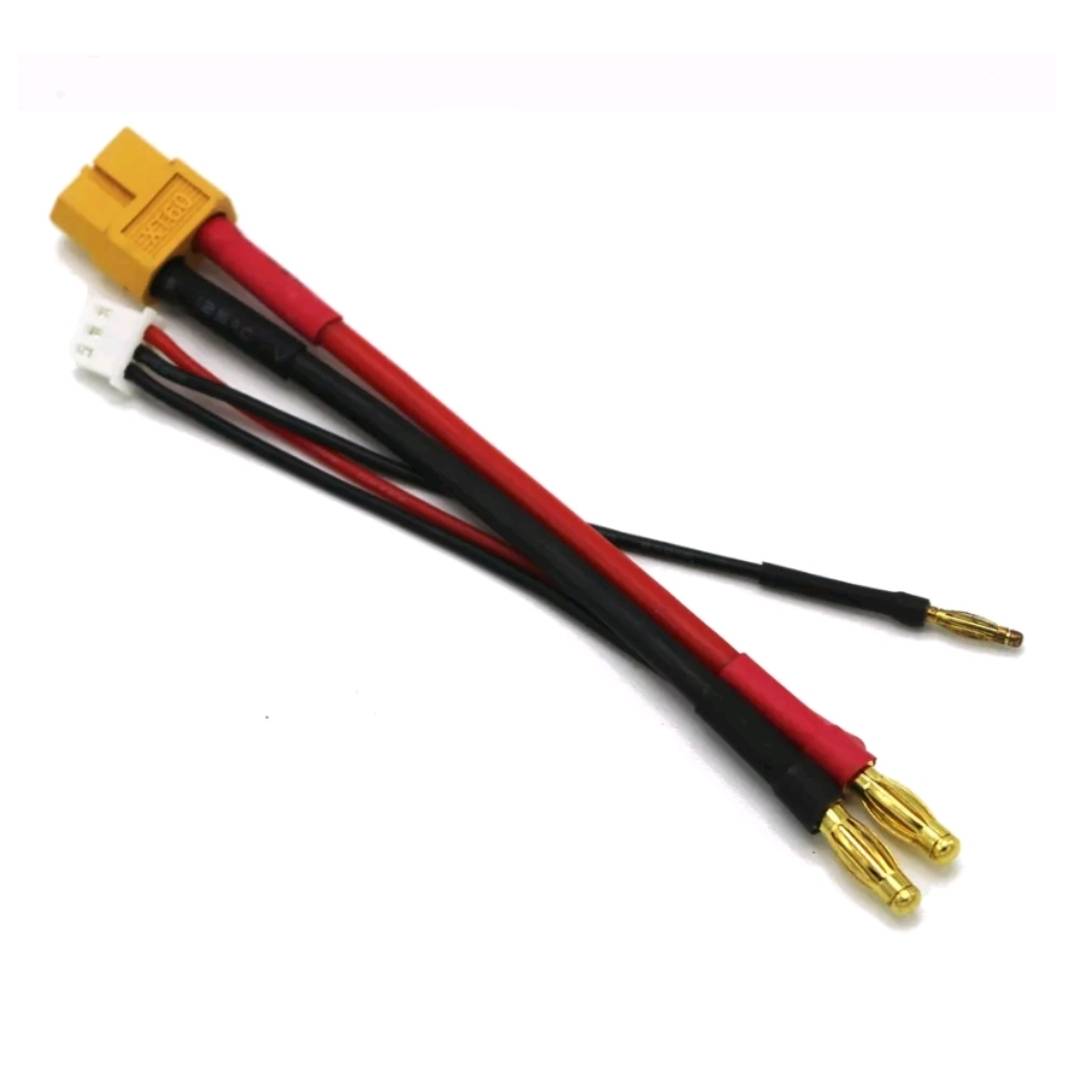 สายปลั๊กแบต 2S สำหรับเสียบกับแบตรถเคสแข็ง มีขั้ว XT60 และ T-Plug ปลั๊ก + สายบาลานซ์ 2เซล