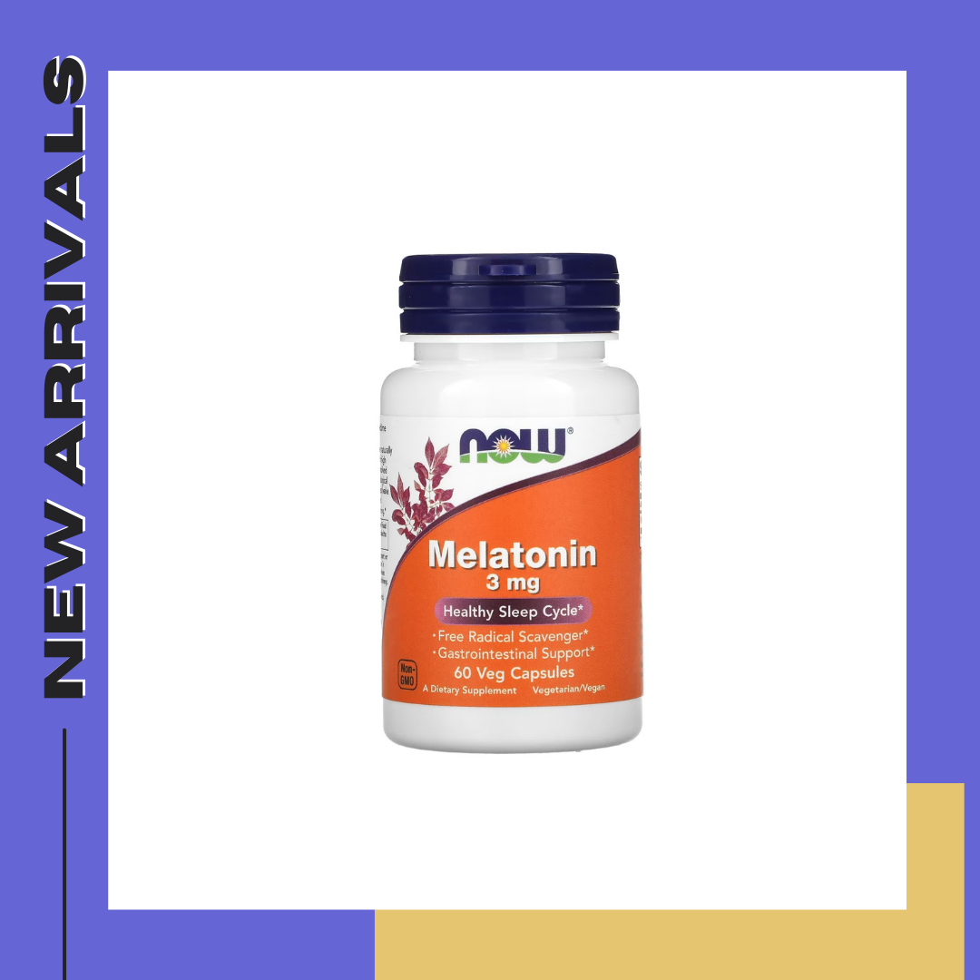ตัวช่วยนอน เมลาโทนิน NOW Melatonin, 3 mg, 60 capsules แบบกลืน พร้อมส่ง