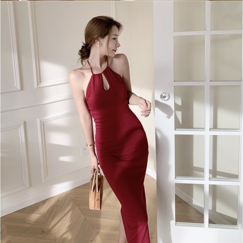 ชุดเดรสแขนกุด เปิดไหล่ เข้ารูปเซ็กซี่ สไตล์ฝรั่งเศส สําหรับผู้หญิง CN413