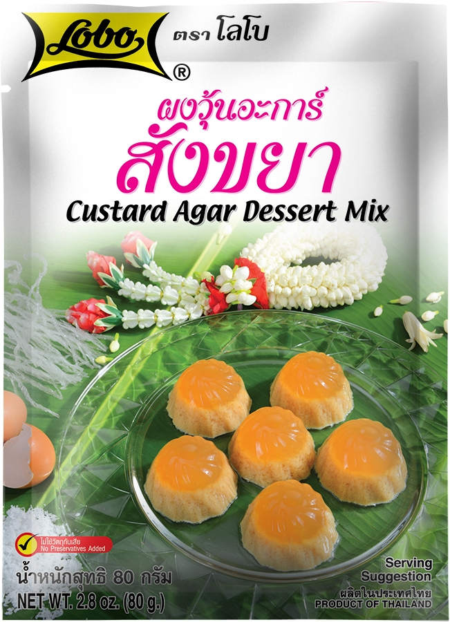 ผงวุ้นสังขยา 80 กรัม / Custard Dessert Mix 80 gram.