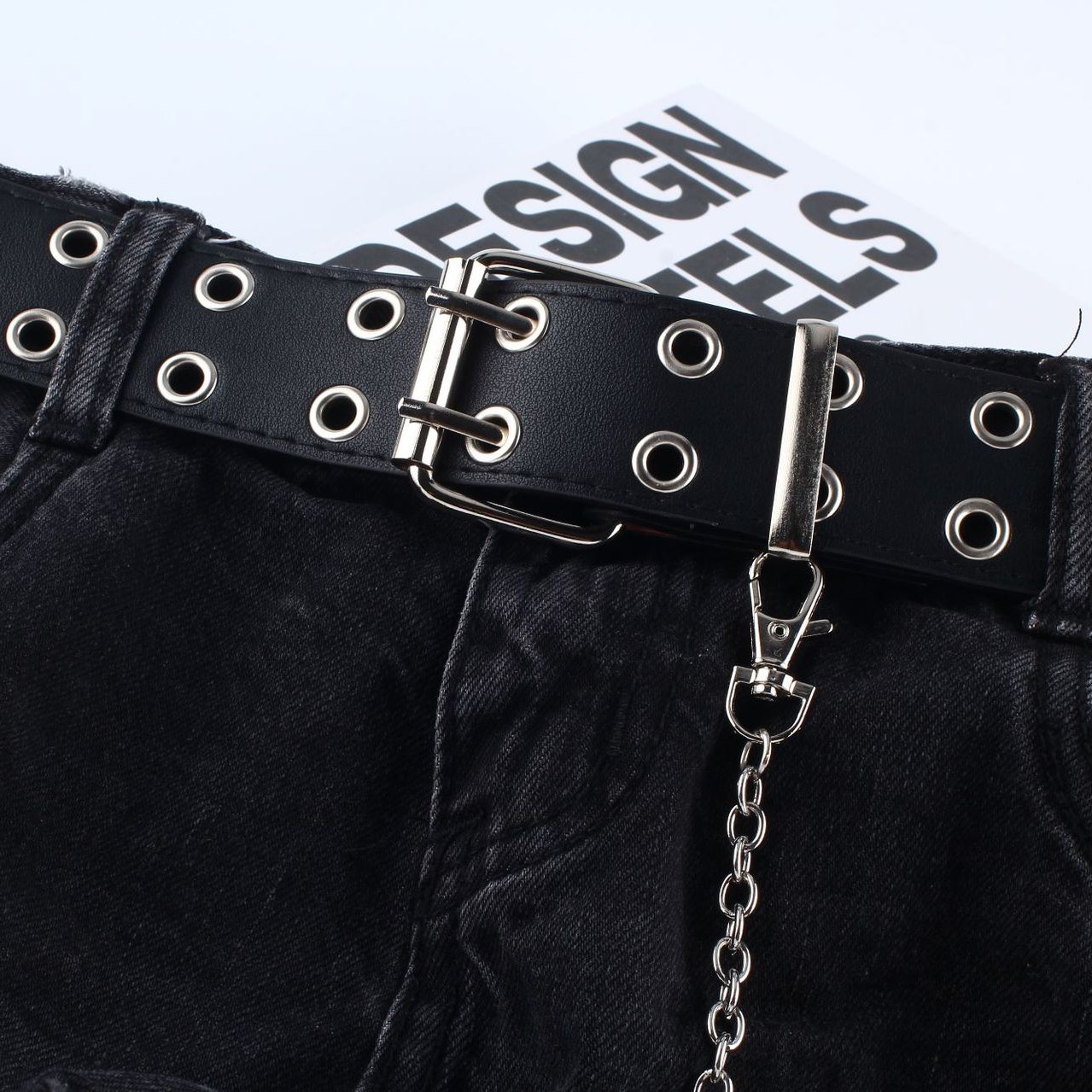 เข็มขัดผู้หญิง วินเทจ สีดำ CG026