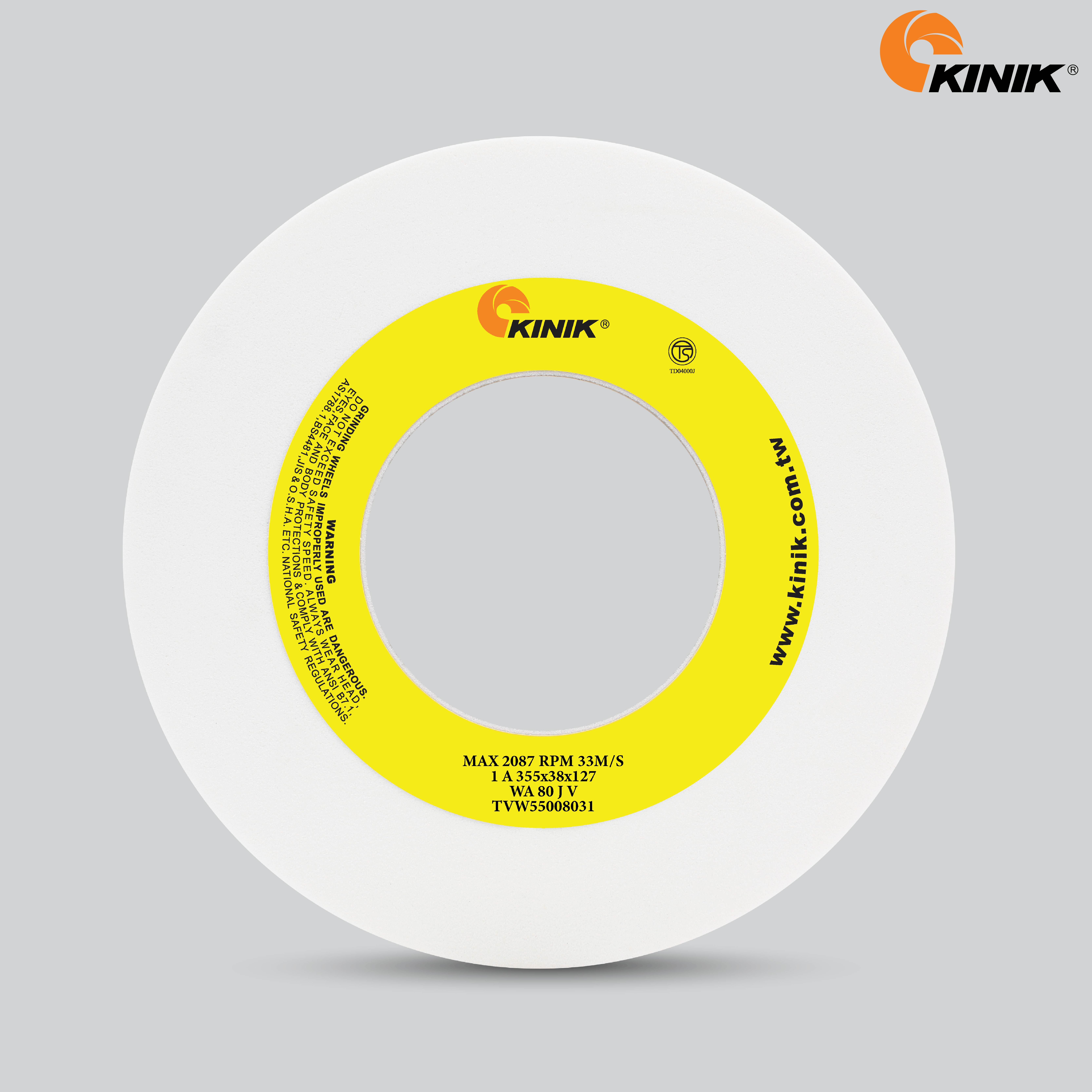 หินเจียร KINIK WA80JV1A 355x38x127 mm.